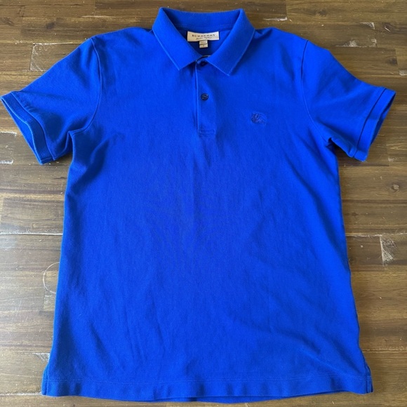 Burberry Blue Polo Shirt - Picture 3 of 11